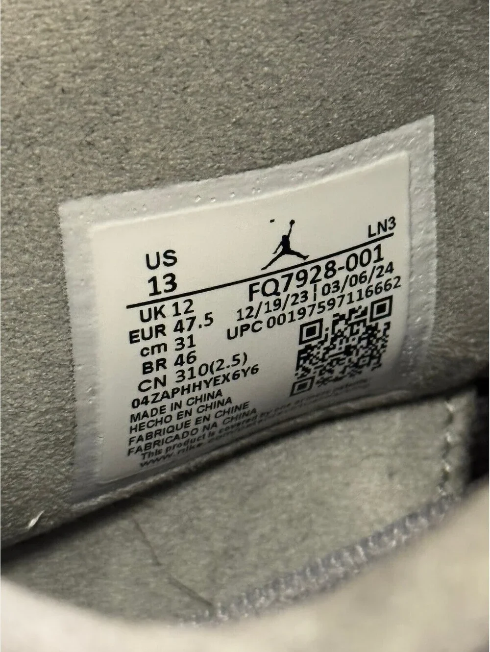 Jordan size 13